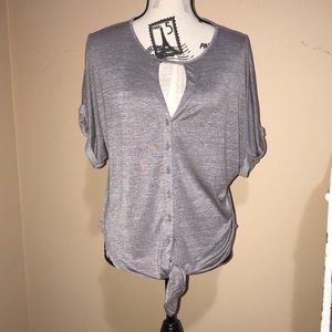 Others Follow Knicks Button Down tie top. NWT